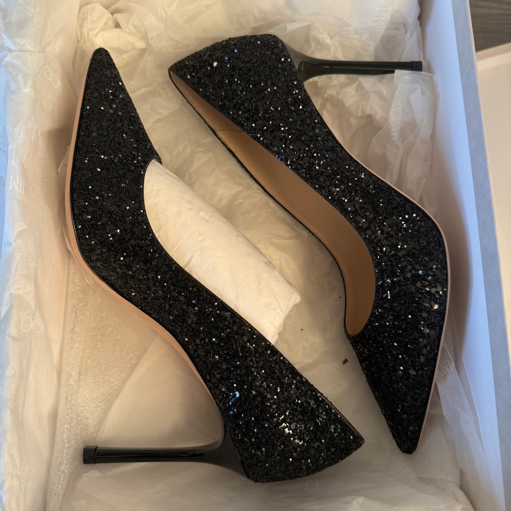 Jimmy Choo glitter Romy 85 size 37